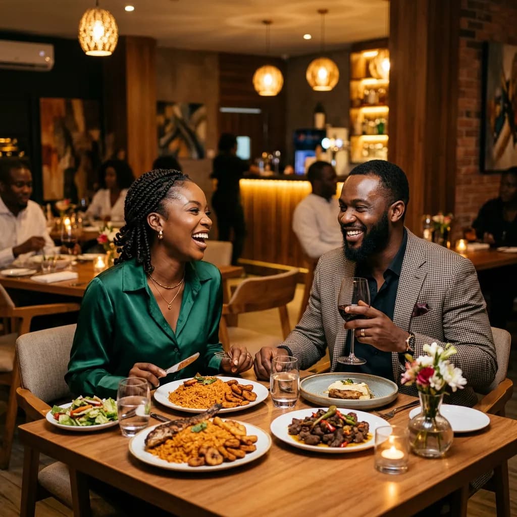 Couple dining at a partner restaurant