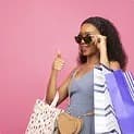 Shopper giving a thumbs up